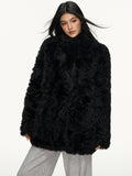 Anna Aneae Lamb Wool Loose Mid-length Coat