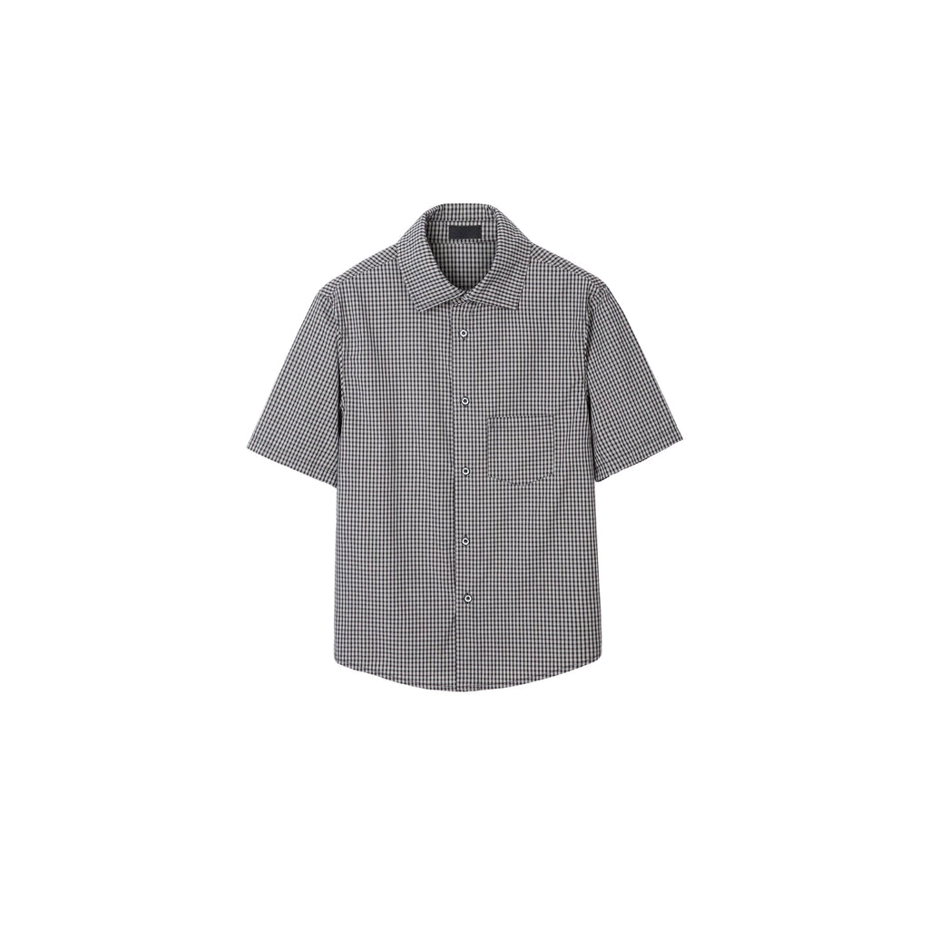 PLUS NO LOGO Versatile Plaid Short-sleeved Shirt