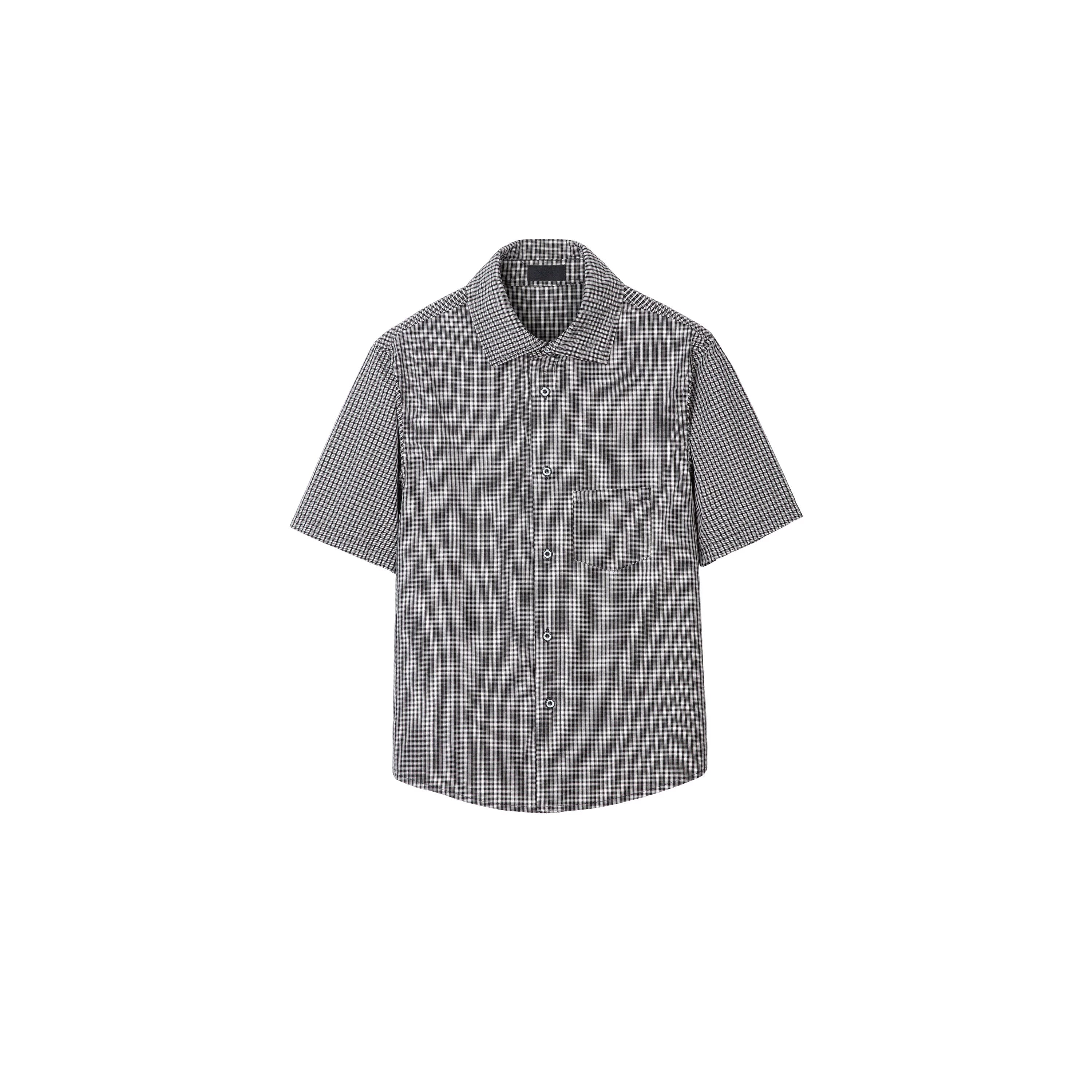 PLUS NO LOGO Versatile Plaid Short-sleeved Shirt