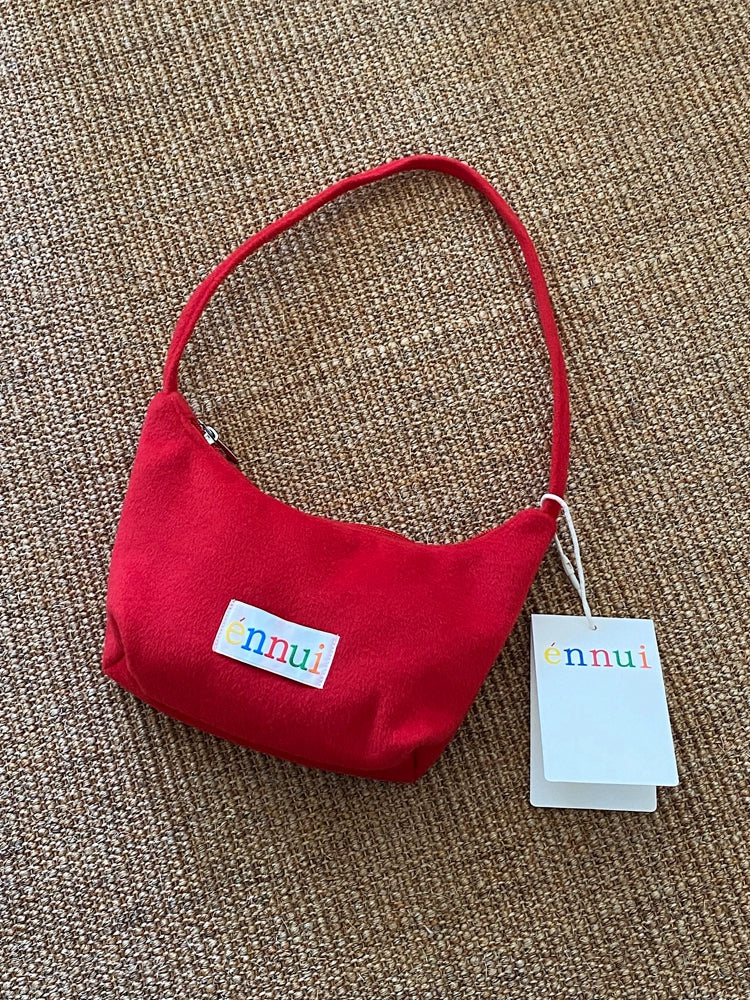 ENNUI Square Vintage Zipper Handheld Underarm Bag