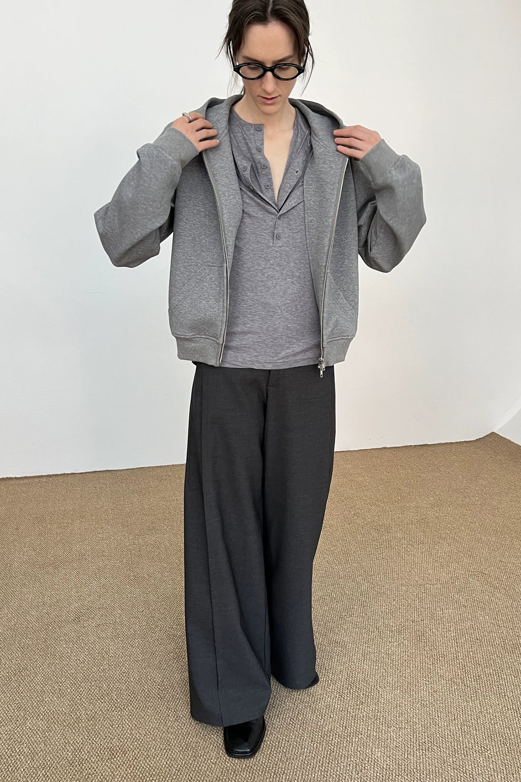 COLN Casual Versatile Zipper Sweater Jacket