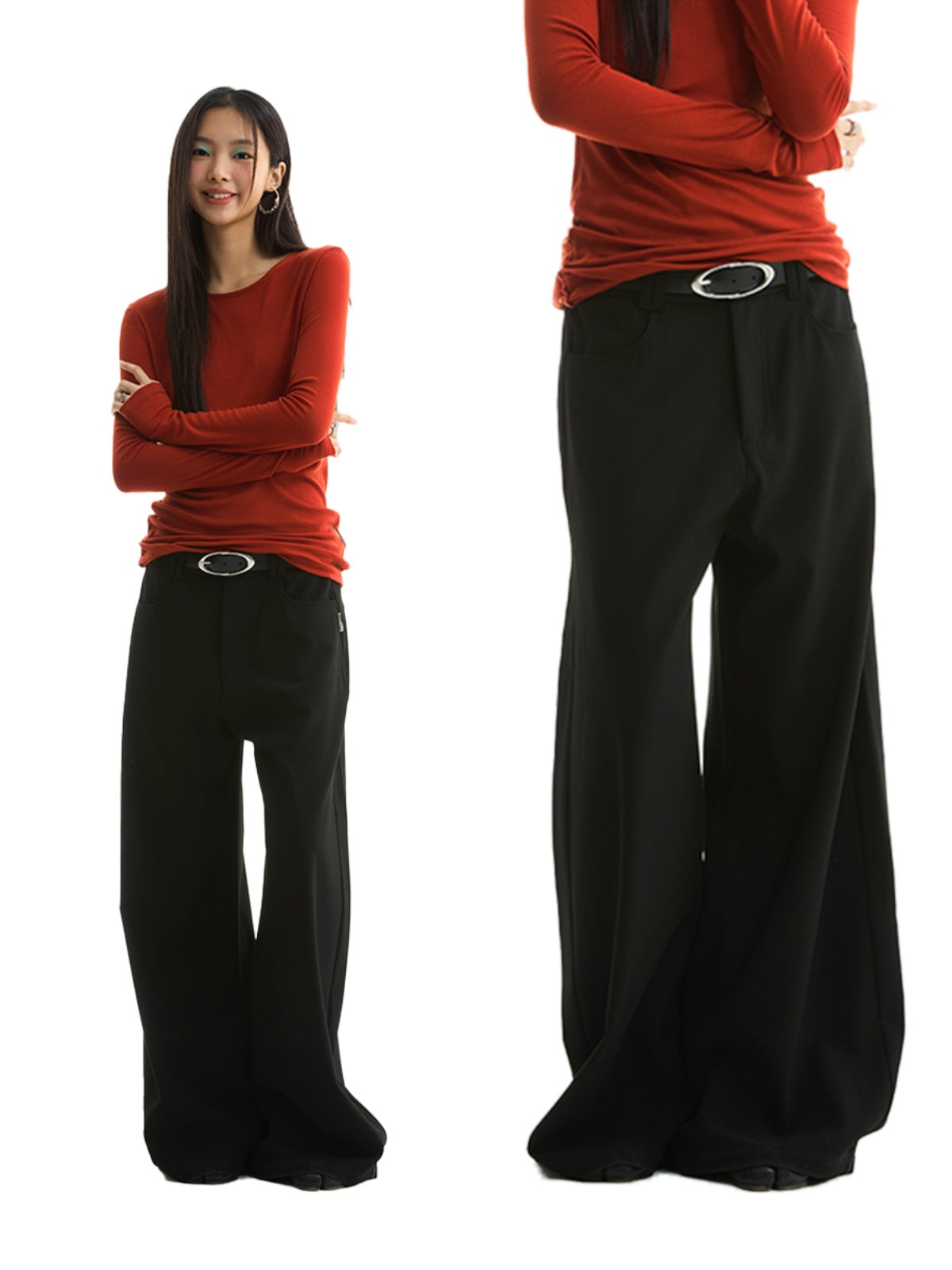 FUNKYFUN Loose Scimitar  Casual Trousers