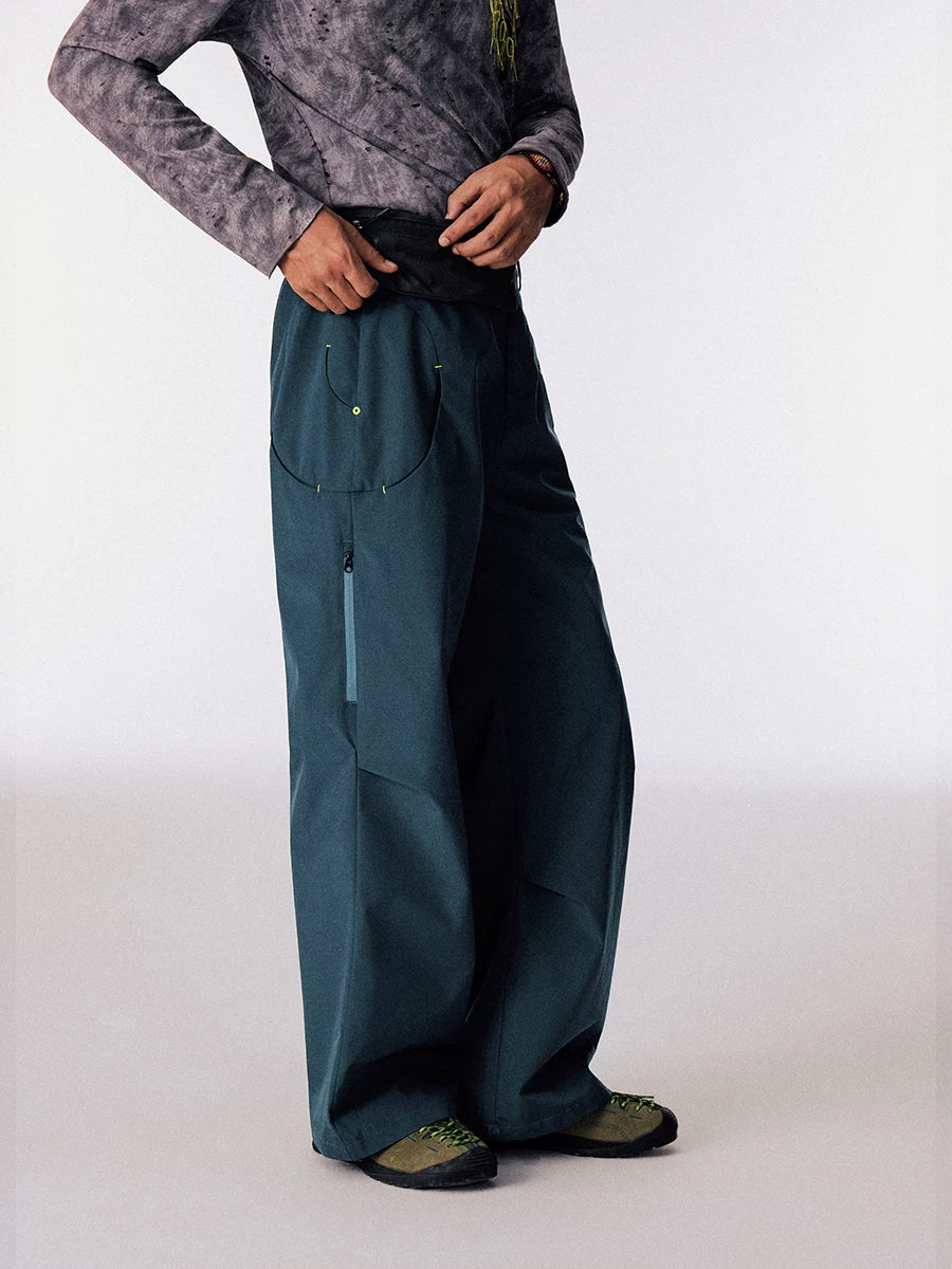 CONP Vintage Wide Leg Straight Casual Pants