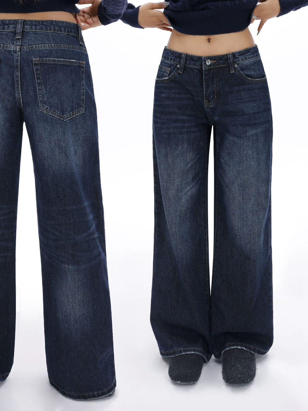 Audwyn Vintage Low Waist Skinny Washed Jeans