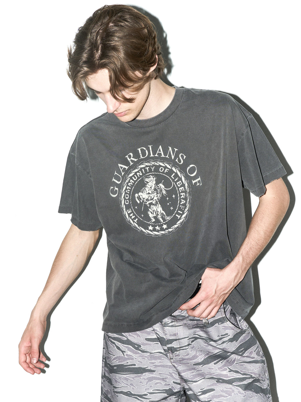 LIBERAFIT Hand Drawn Badge Loose Tee