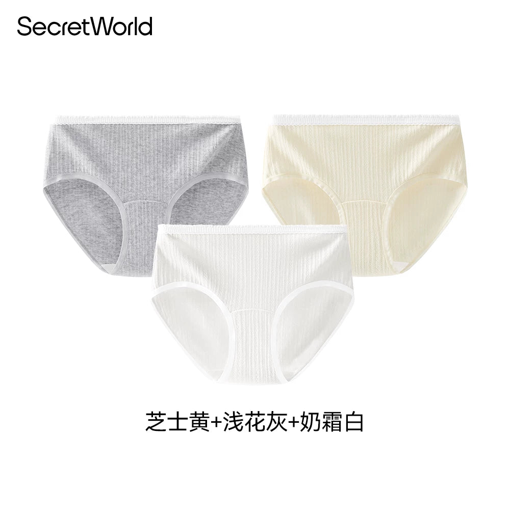 SecretWorld Bacteriostatic Mid Waist Breathable Panties