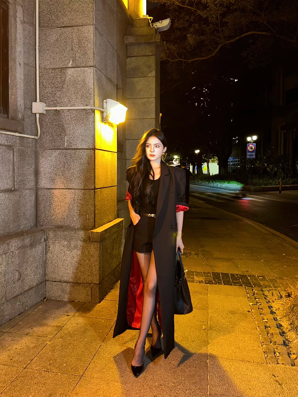 CHUYUQI Premium Aura Red Lined Coat
