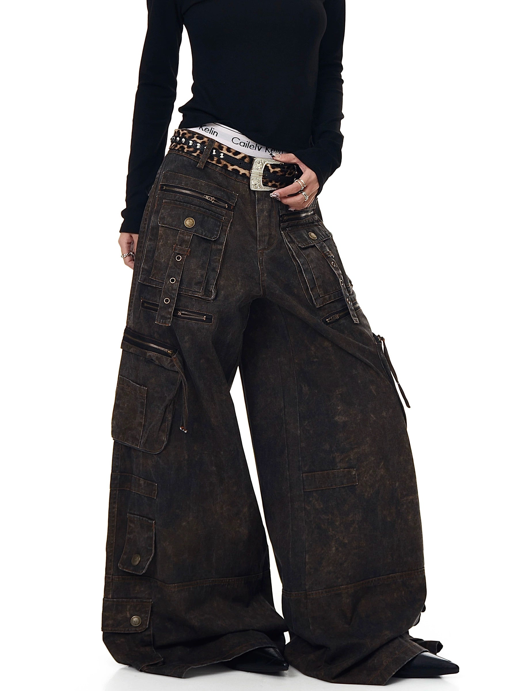 BLACKLISTS Old Tie-dye Multi-pocket Cargo Pants