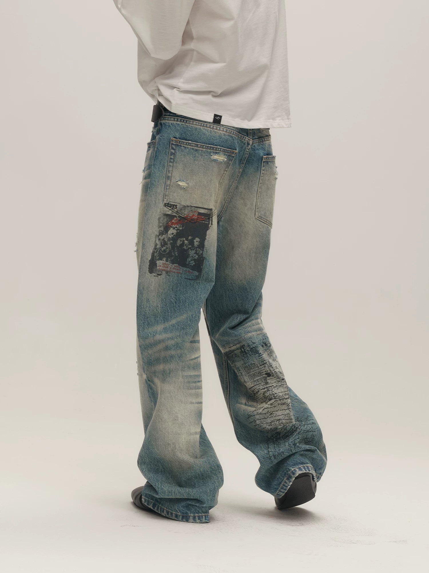 SGW Ripped Loose Straight Jeans