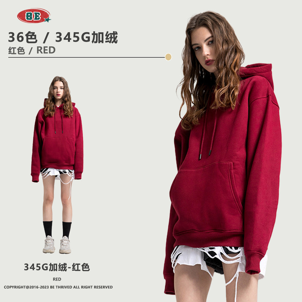 *BEST SELLING* BE 345g Loose Fit fleece hoodie (17-32)