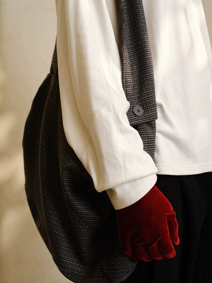 JCAESAR HOBO BAG Plaid Stray Oblique Span Bag