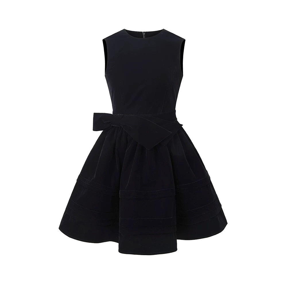 Avenement Bow Sleeveless Dress