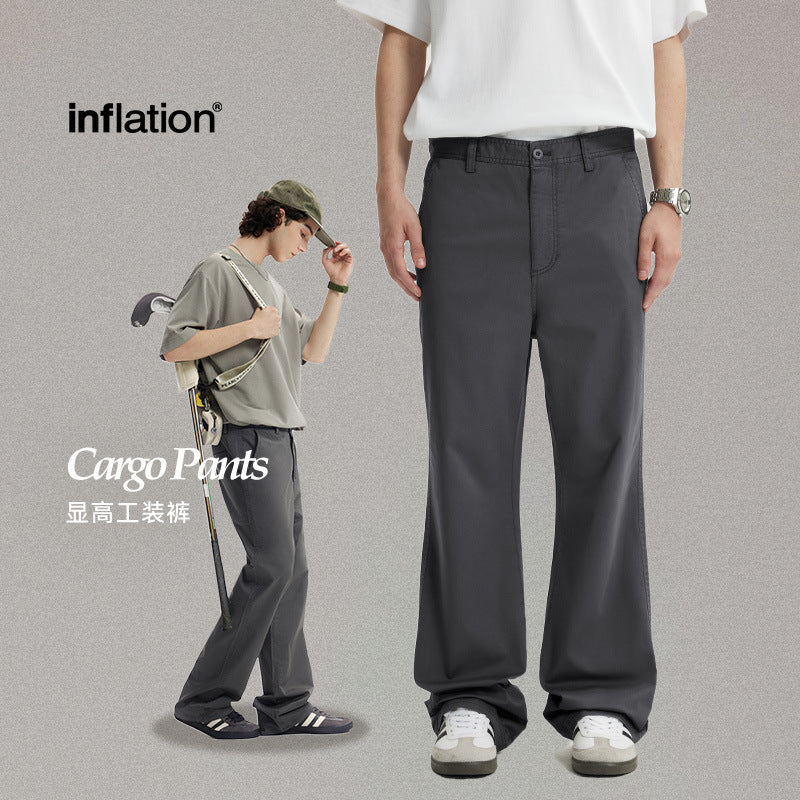 INF High Overalls Slim-fit Casual Pants