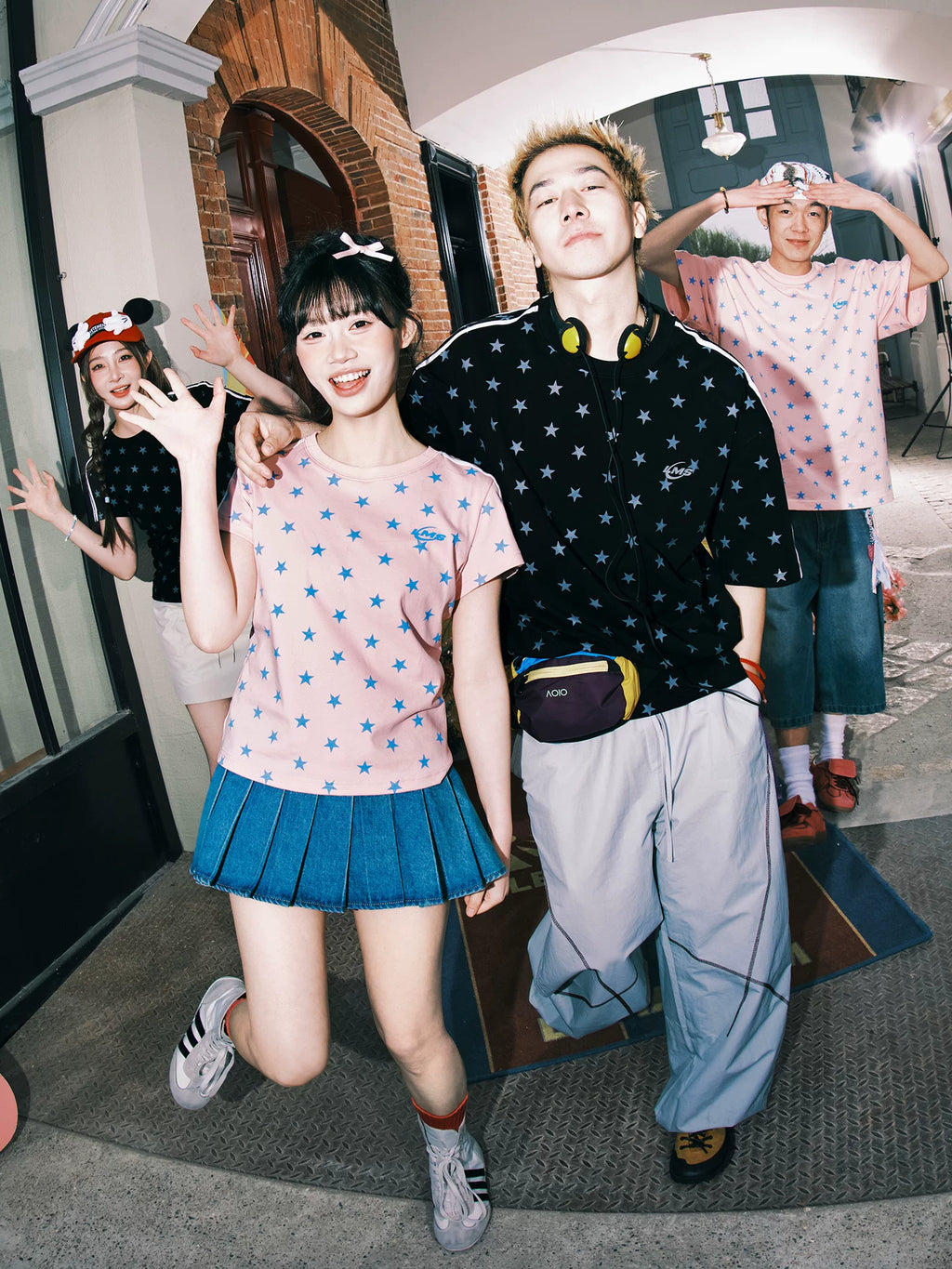 Lemanism Retro Star Striped Tee