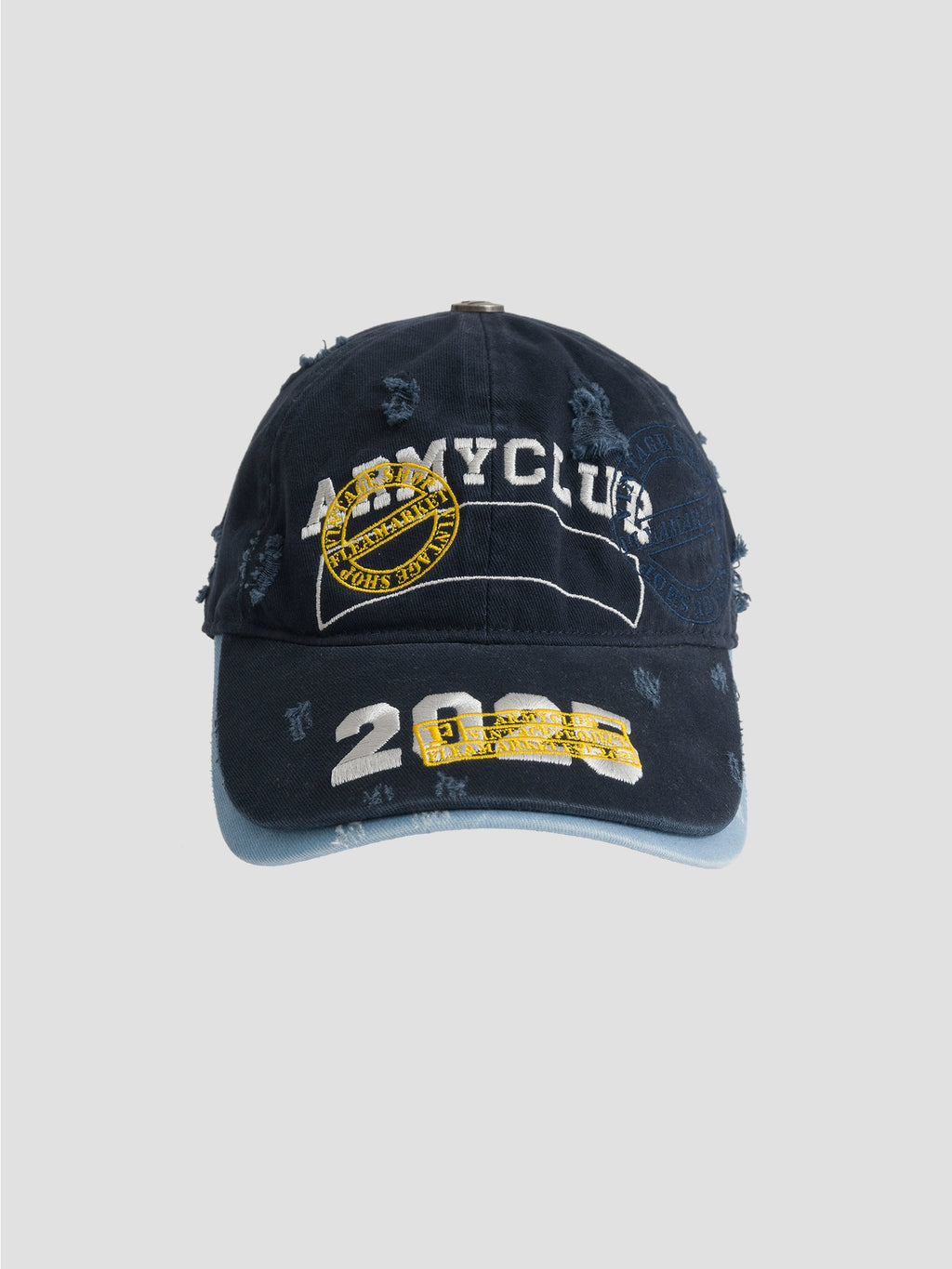 Fleamarket Double Brim Embroidered Bend Cap