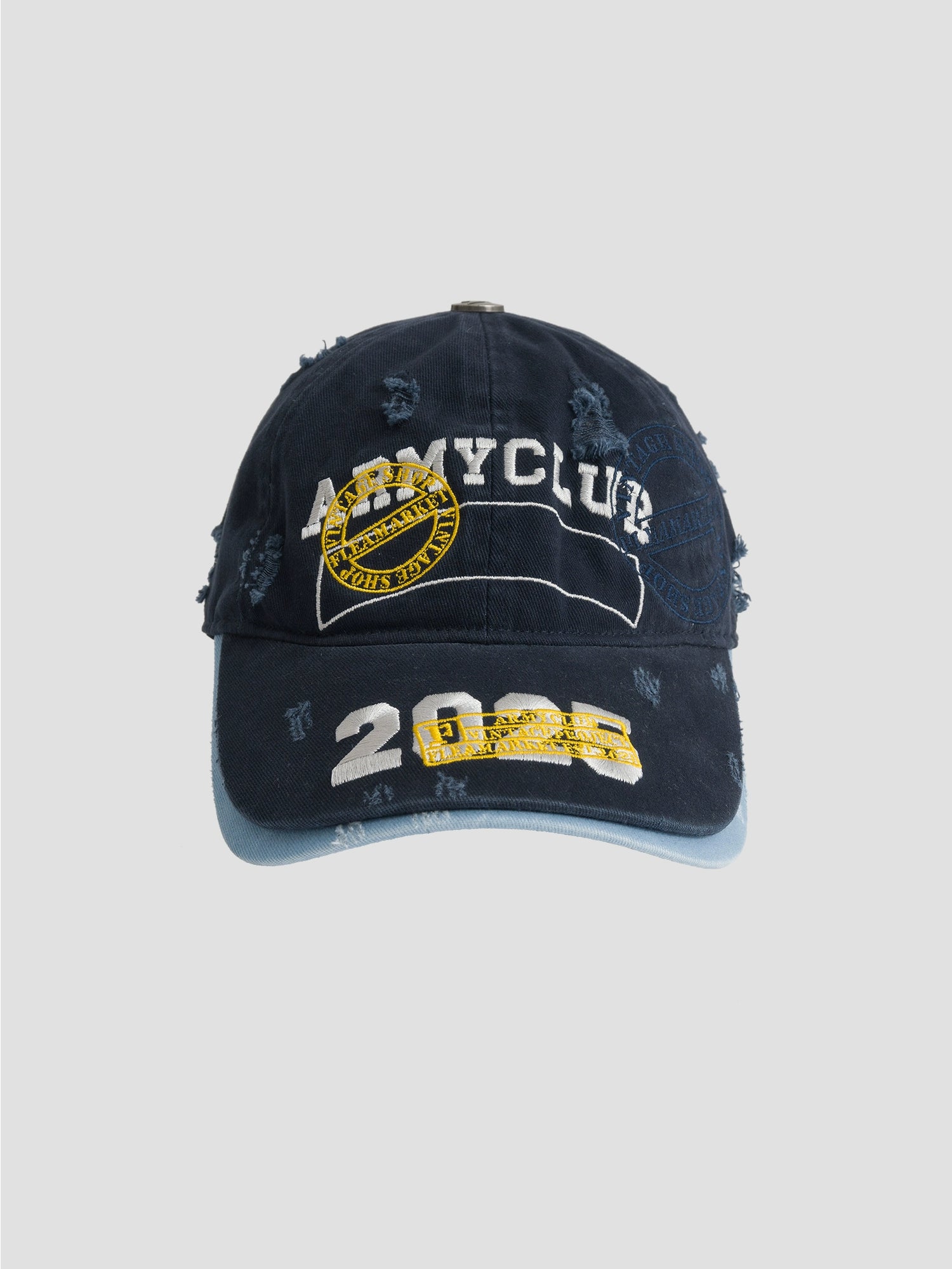 Fleamarket Double Brim Embroidered Bend Cap