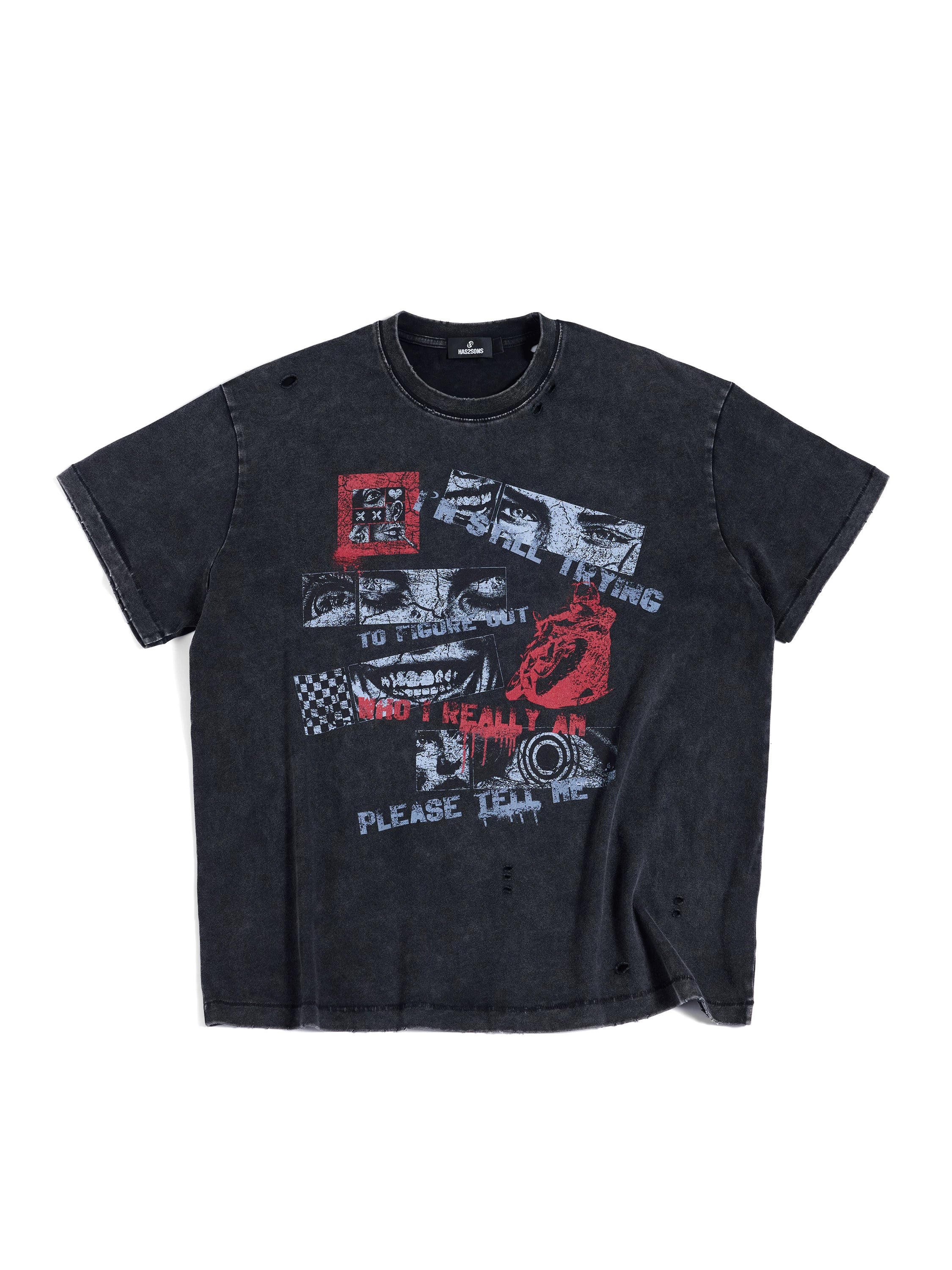 HAS2SONS Single Stitch Round Neck Loose Tee