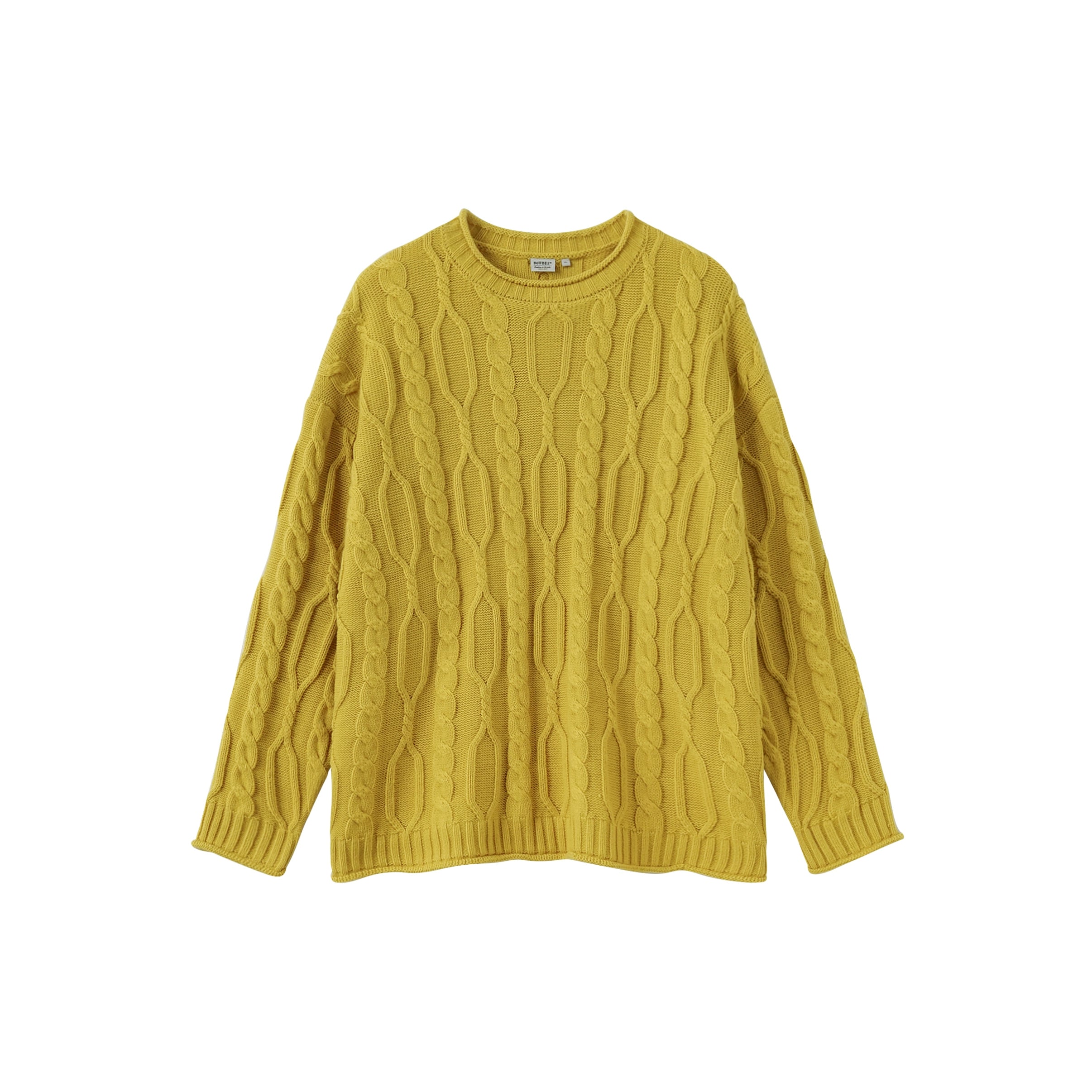 BUTTBILL 15% wool knitted 700G twisted woven sweater