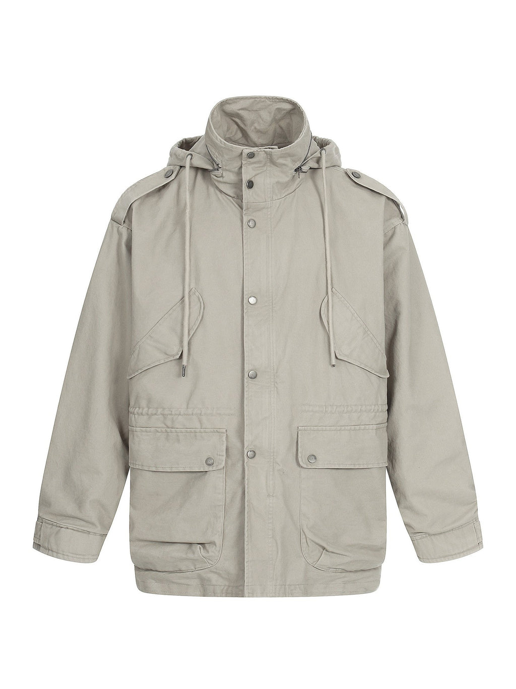 11KN Vintage Hooded Stand-up Collar Tooling Jacket