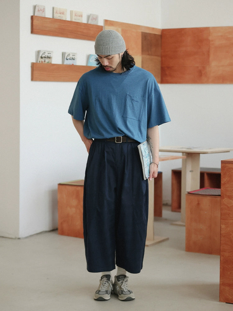 NOEARS Loose and Thin Straight Retro Eight-point Pants