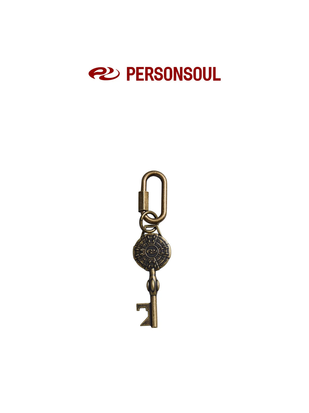 PERSONSOUL Oxidized Old Shield Key Pendant