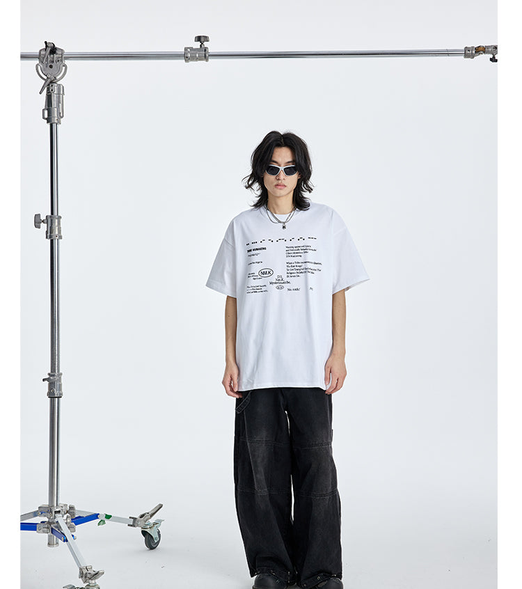 (NMK) Morse Code Letter Printing Tee