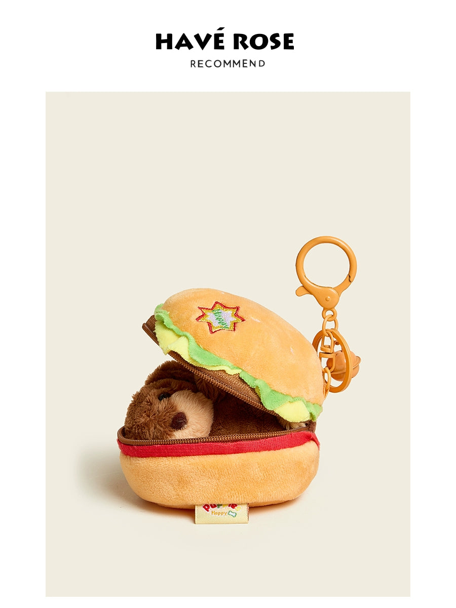 HAVEROSE Burger Dachshund Dog Bag Pendant
