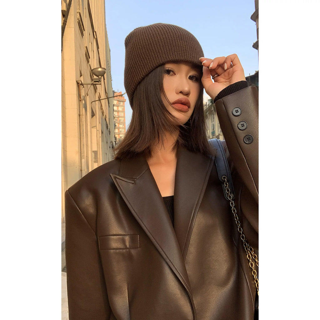 OUSPH Casual Premium Textured Loose Thickened Jacket