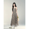 Wildberry Checked Suspender Dress