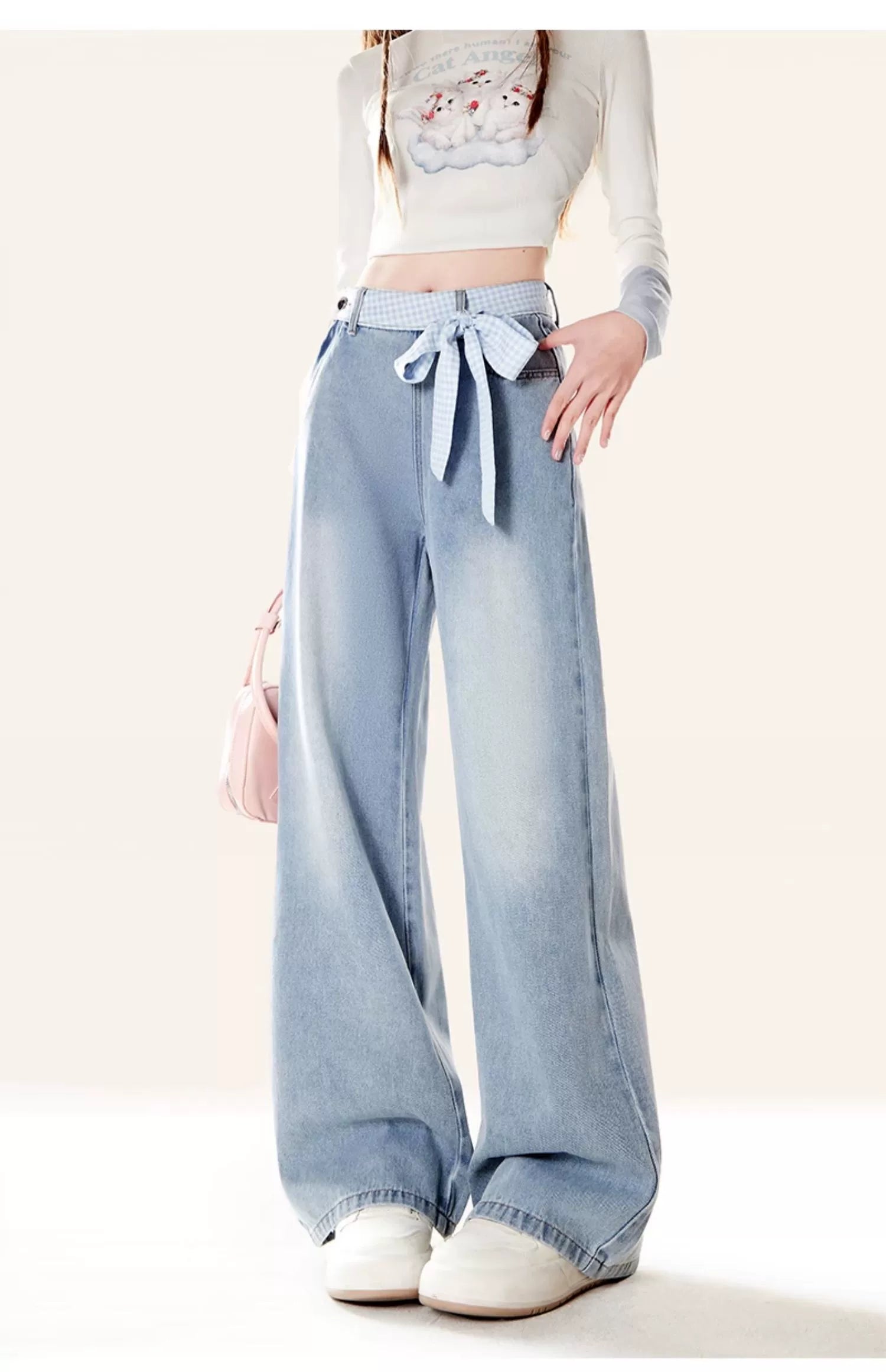 Zrsee Bow Strap Jeans