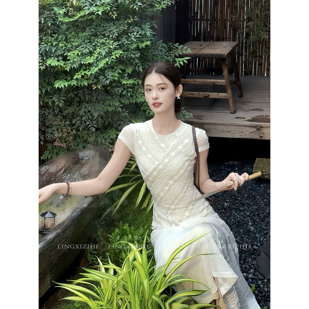 ZIHE Lace Tulle Dress
