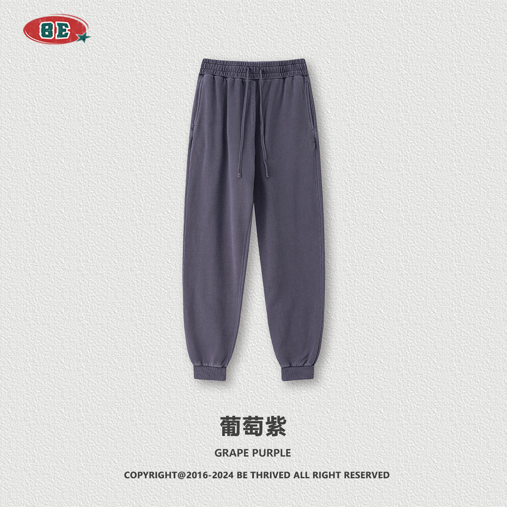 BE Terry Washed Sweater Sweatpants Sports Style Suit