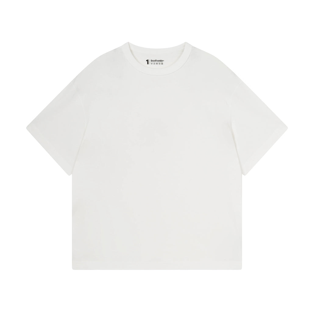 GOODLIVEABLE Small Neckline Casual Versatile Tee