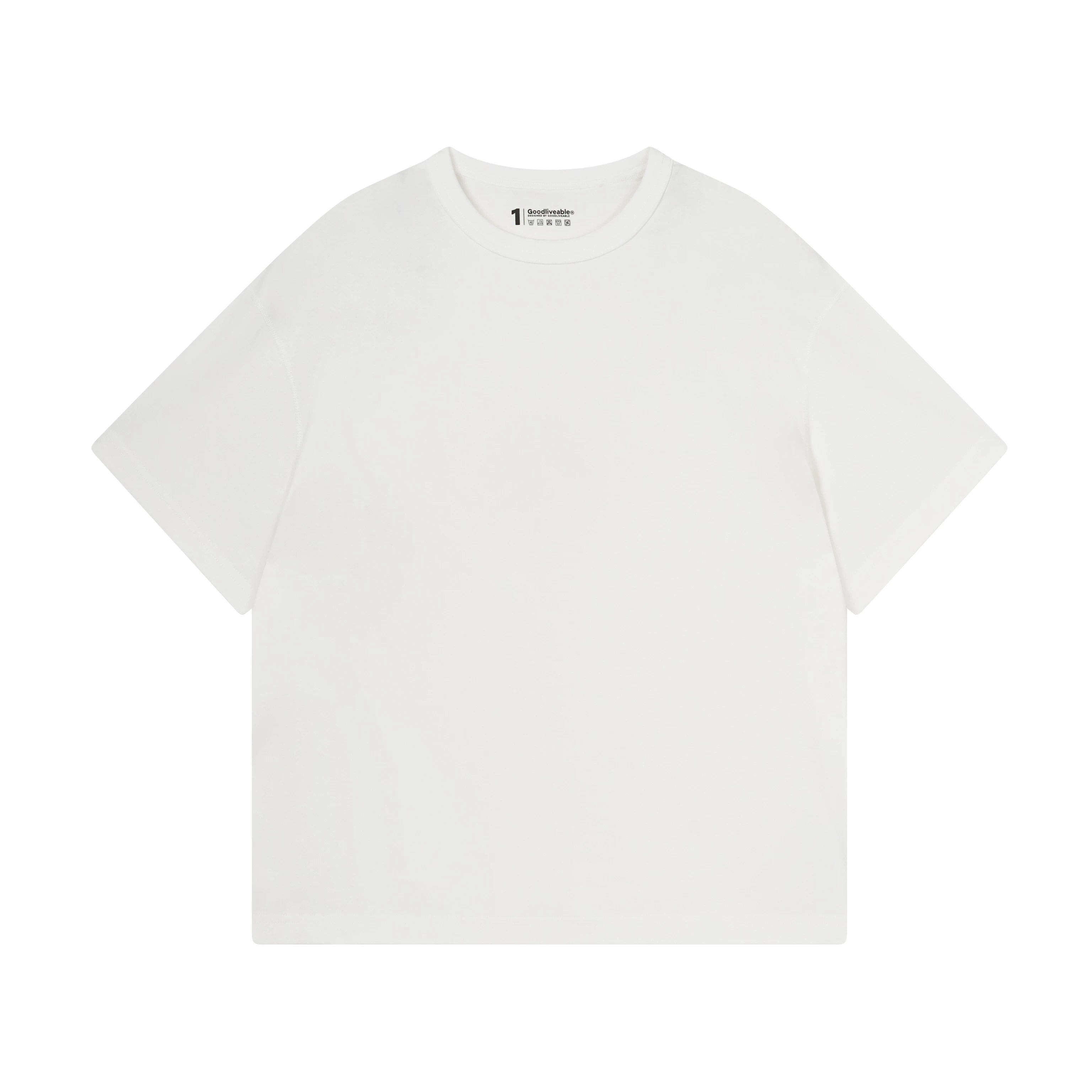 GOODLIVEABLE Small Neckline Casual Versatile Tee