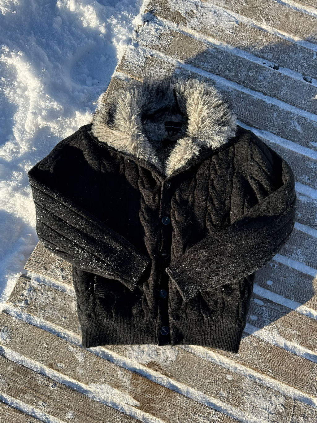 EME Knitted Stand-neck Zip-up Cardigan