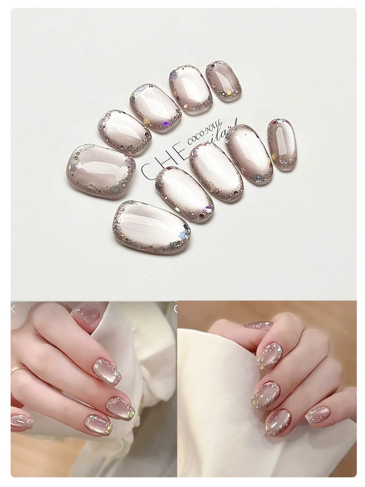 CoCo Small Flower Cat Eye Handmade Manicure Wear Nail