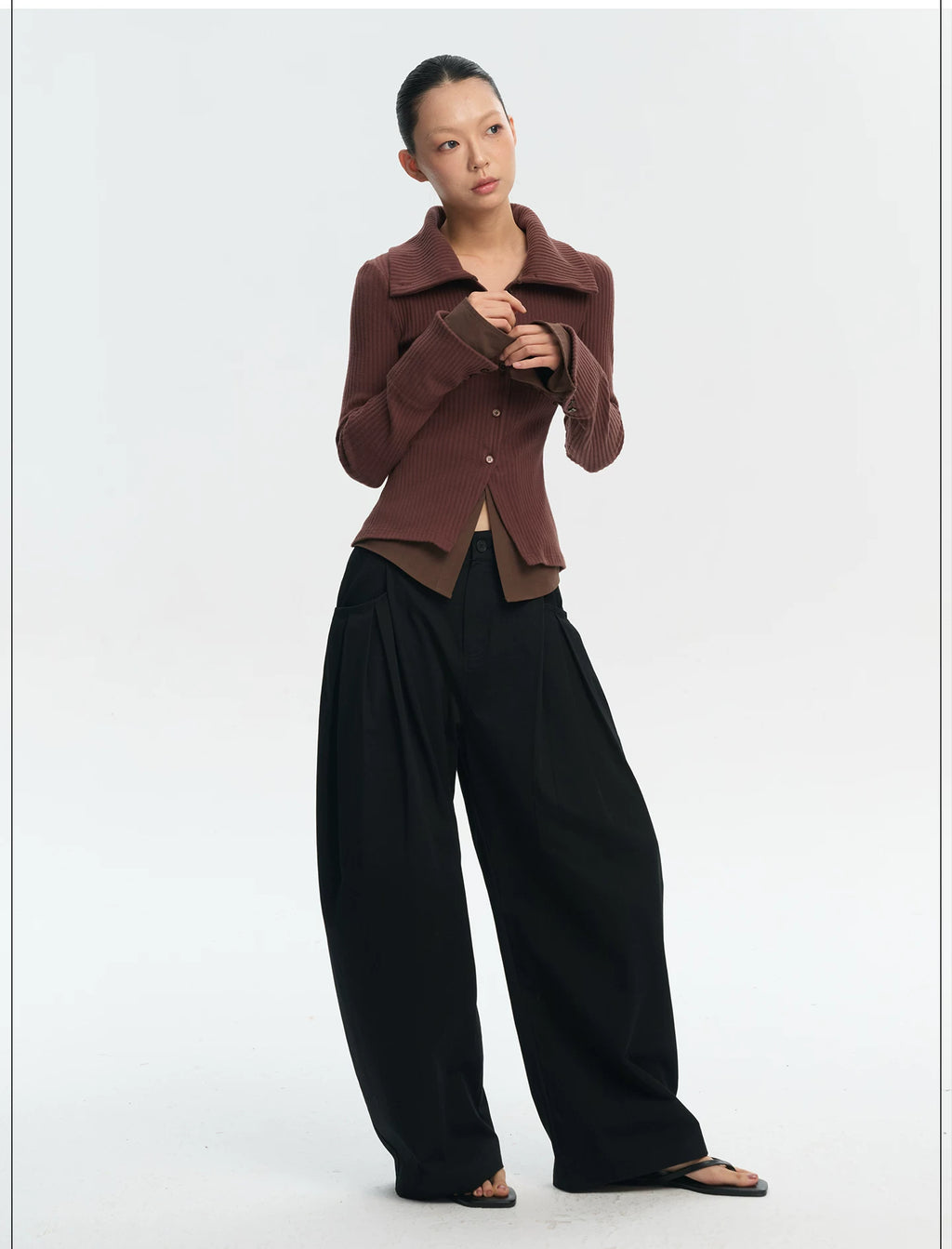 LINY LIBERTY Fake Two Pieces Waist Thin High Elastic Long Sleeves