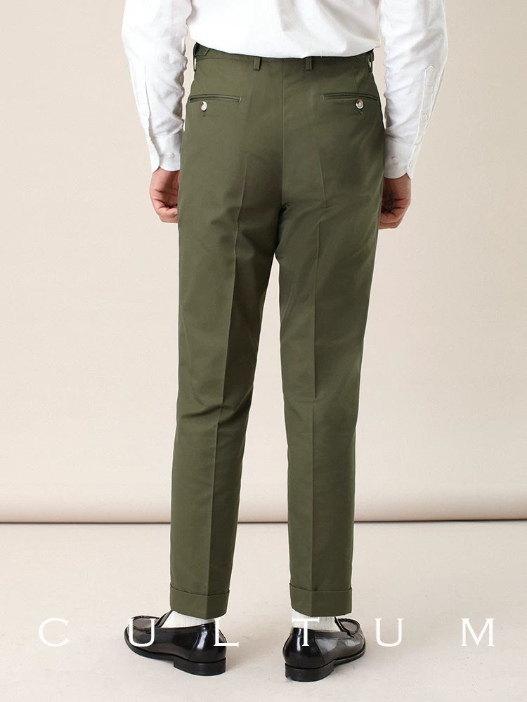 CULTUM Vintage Ruffled Straight Trousers