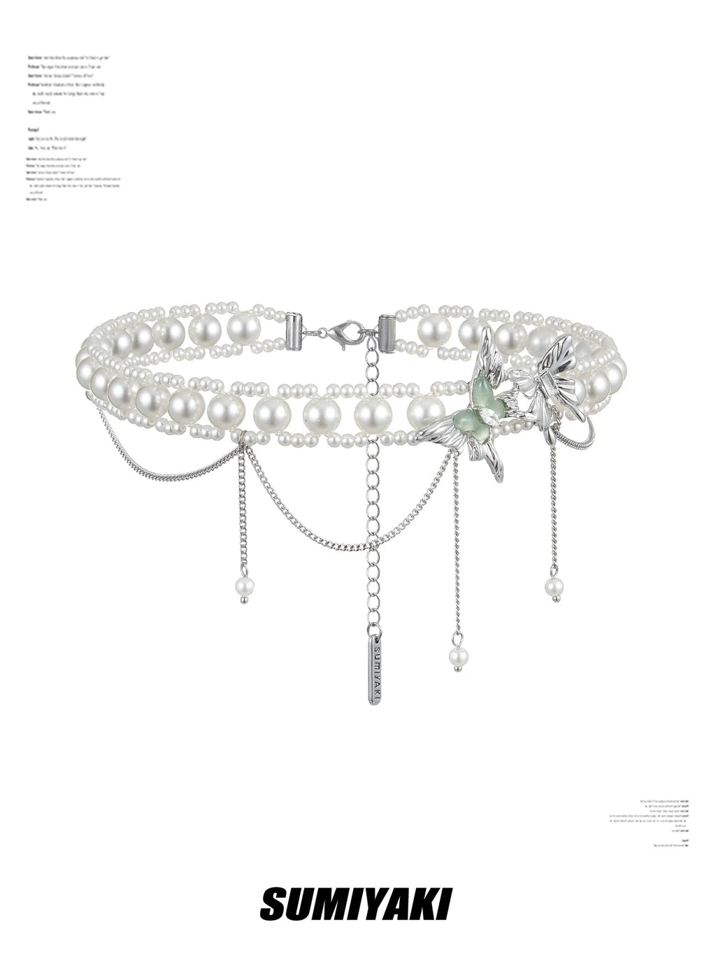 SUMIYAKI Butterfly Pearl Clavicle Chain