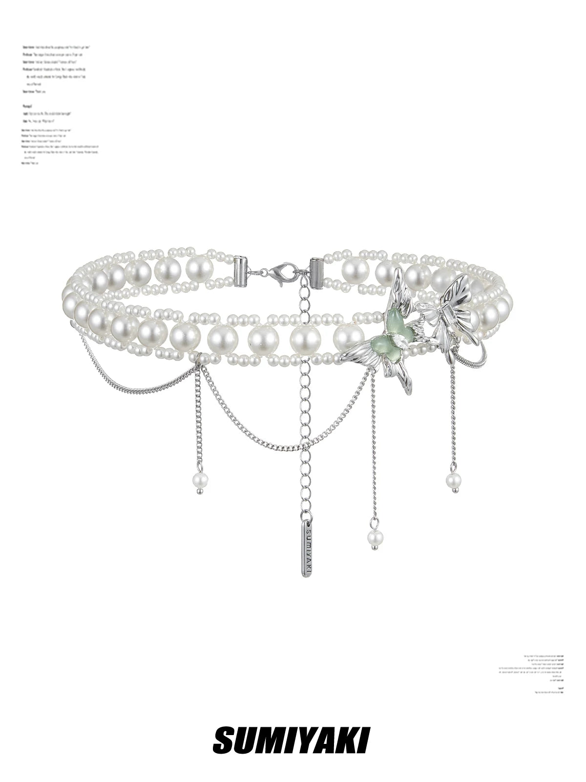 SUMIYAKI Butterfly Pearl Clavicle Chain