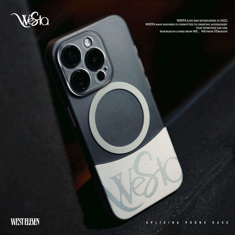 WESTELEVEN Apple Splicing Matte Magnetic All-inclusive Mobile Phone Case