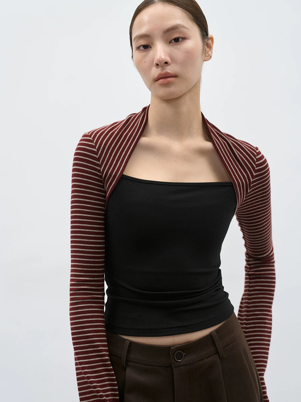 EIGHTHMONTH Versatile Striped Vest Long Sleeve