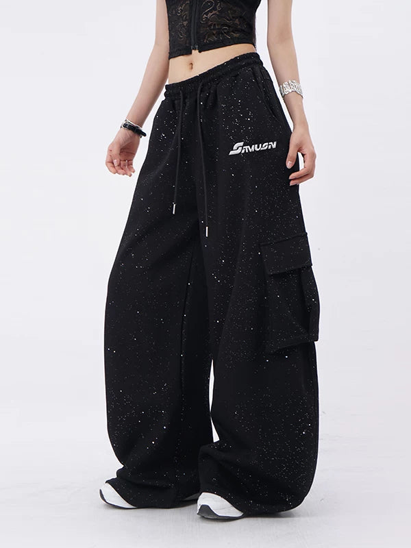 SAMUSAN Bright Drill Big Pocket Loose Tooling Sweatpants
