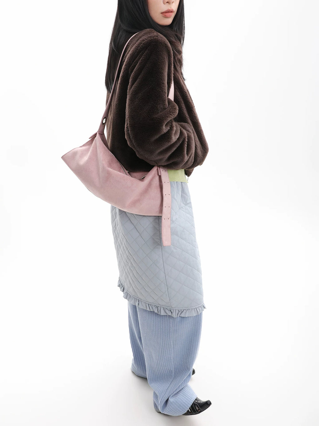 JANDRESS Asymmetrical Punched Crossbody Armpit Bag