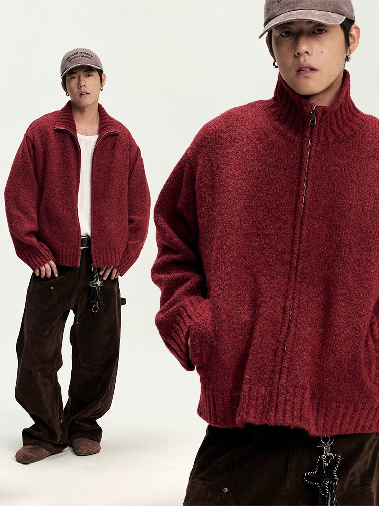 CoosRetro Premium Vintage Stand-Up Collar Sweater