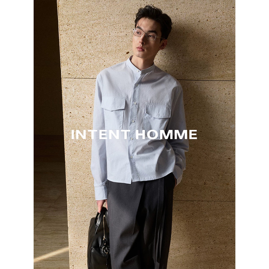 INTENT Henry Shirt Striped Shirt