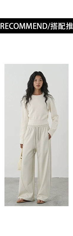 EIGHTHMONTH Vintage Crew Neck High Waist Knitted Sweater