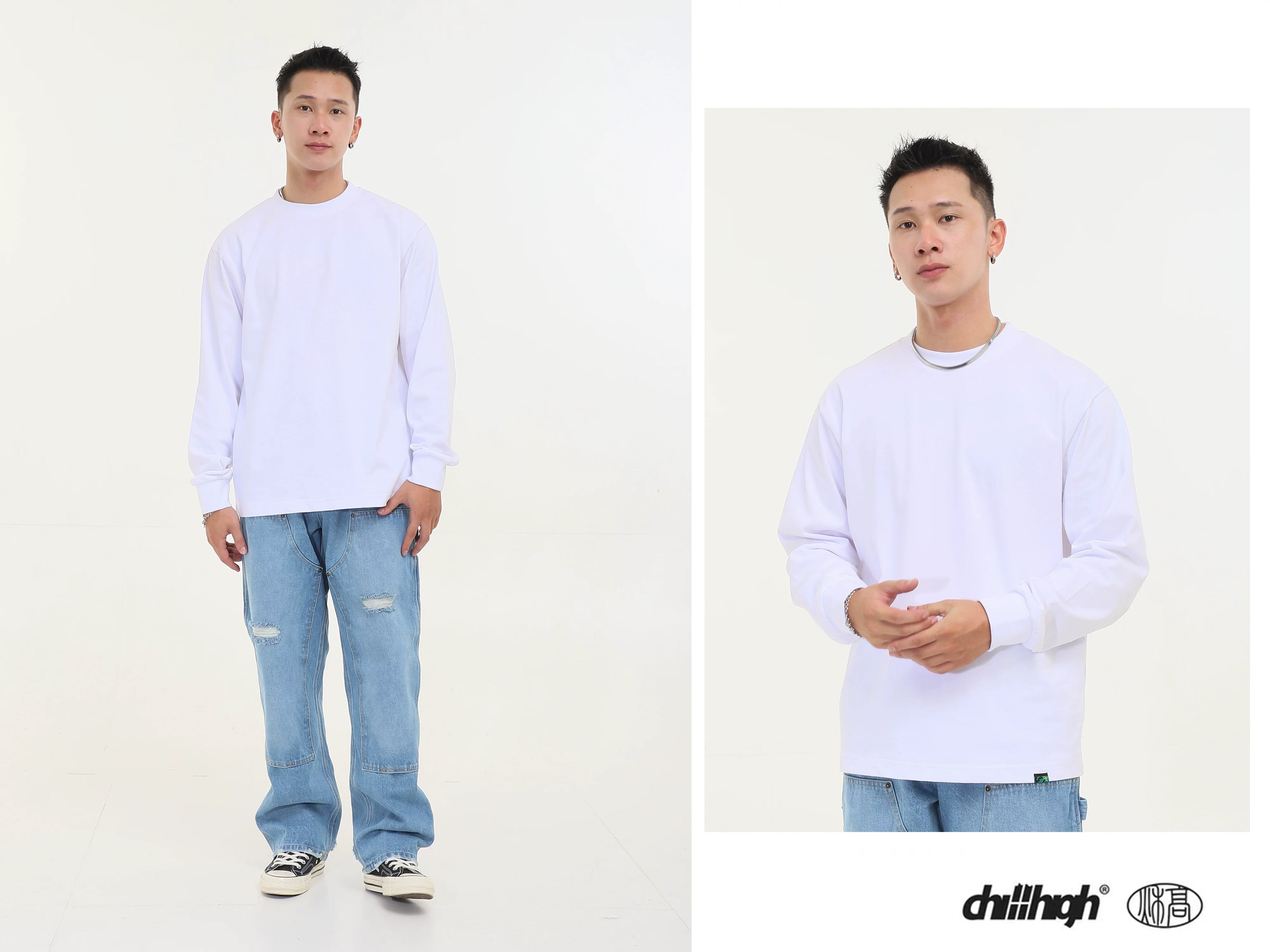 ChillHigh Vintage Crew Neck Loose Casual Long Sleeves