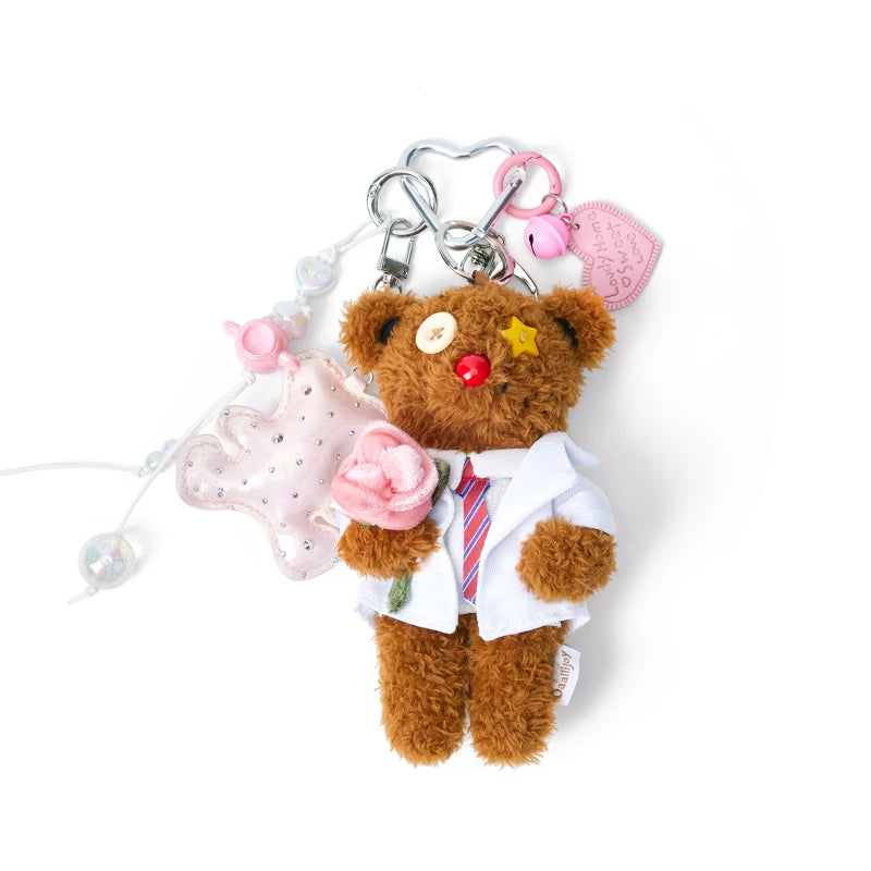SmoSmos Suit Bear Plush Doll Bag Pendant