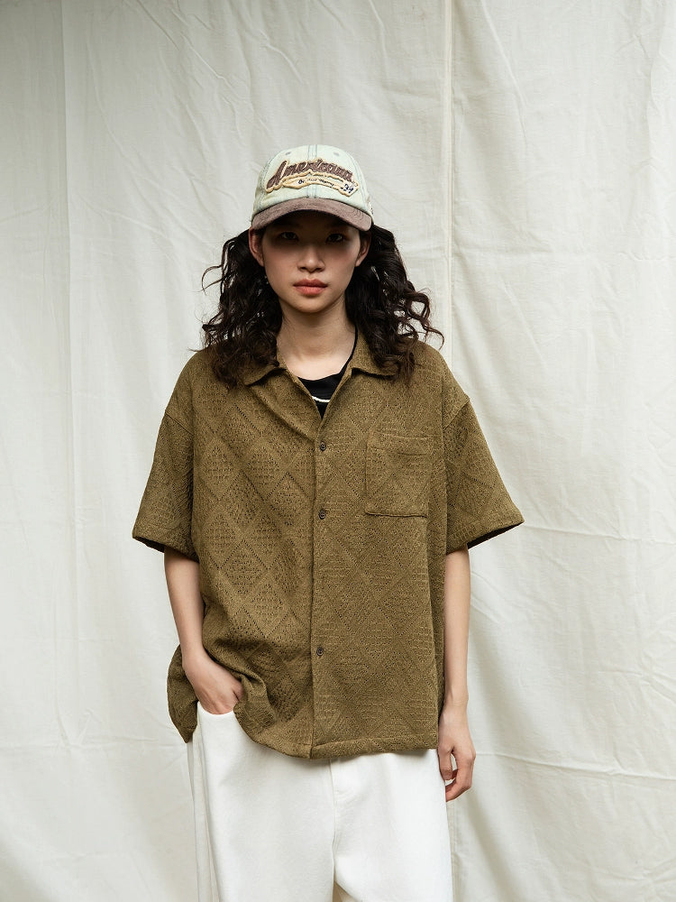 Mentmate Knitted Textured Short Sleeve Shirt